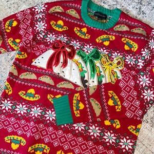 Women’s Ugly Christmas Sweater Tacos